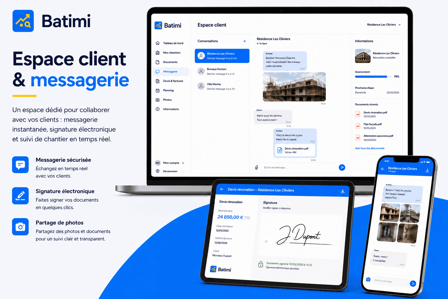 Espace client interactif
