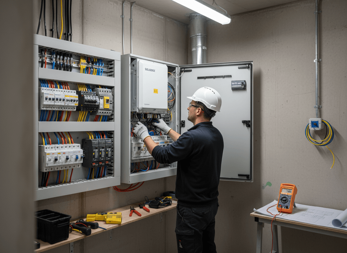 électricien photovoltaïque utilisant Batimi