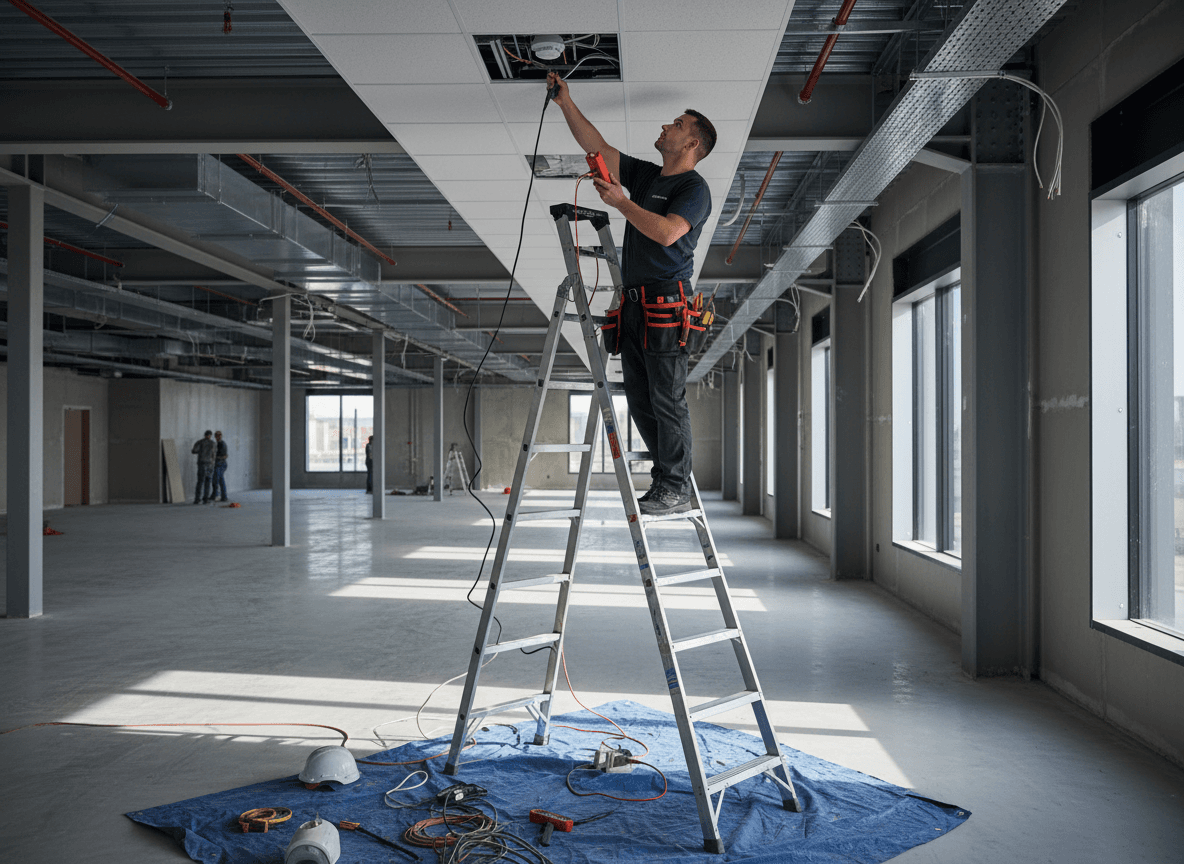 technicien SSI utilisant Batimi