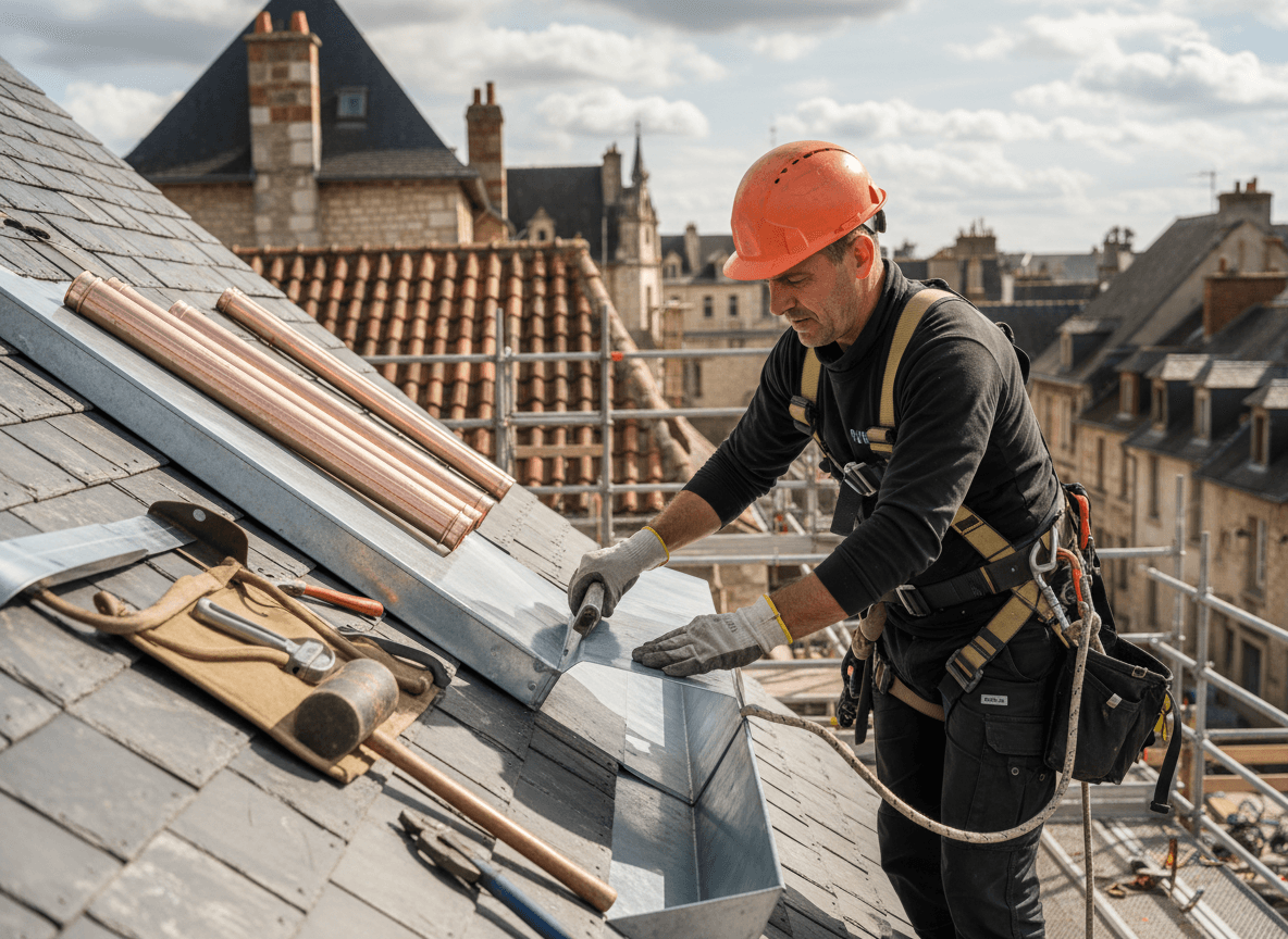 zingueur utilisant Batimi
